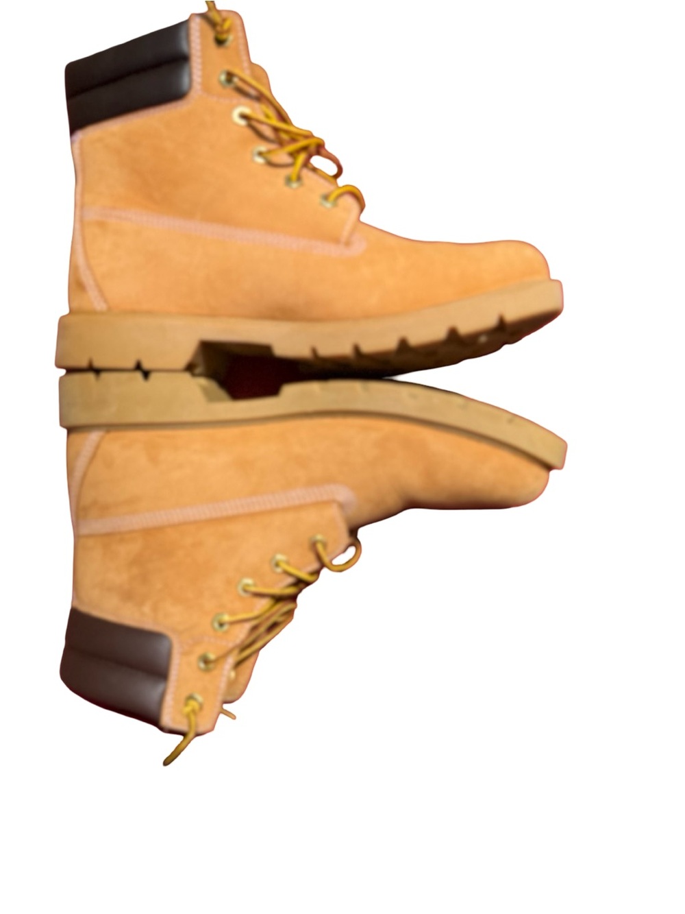 Timberland Wheat and Dark Brown Padded Ortholite Collar Boots Womens Size 10 - Picture 5 of 8